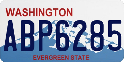 WA license plate ABP6285