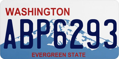WA license plate ABP6293