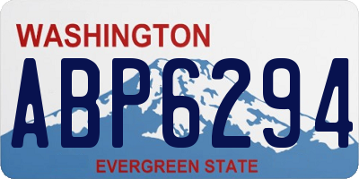 WA license plate ABP6294