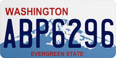 WA license plate ABP6296