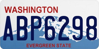 WA license plate ABP6298