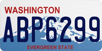 WA license plate ABP6299