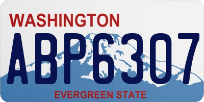 WA license plate ABP6307