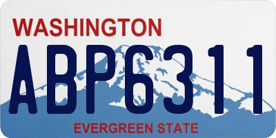 WA license plate ABP6311