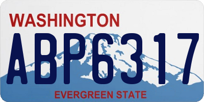 WA license plate ABP6317
