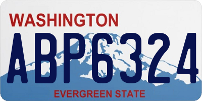 WA license plate ABP6324