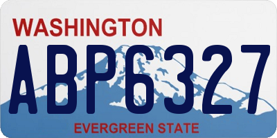 WA license plate ABP6327