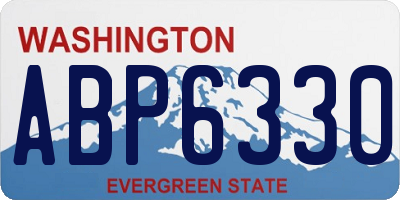 WA license plate ABP6330