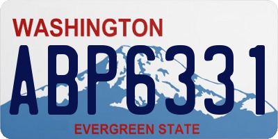 WA license plate ABP6331