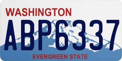 WA license plate ABP6337
