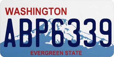 WA license plate ABP6339