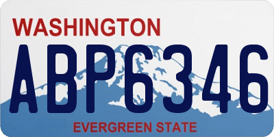 WA license plate ABP6346