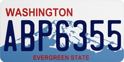WA license plate ABP6355
