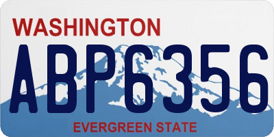 WA license plate ABP6356