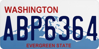 WA license plate ABP6364