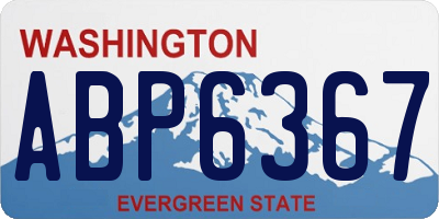 WA license plate ABP6367