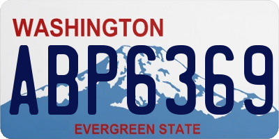 WA license plate ABP6369
