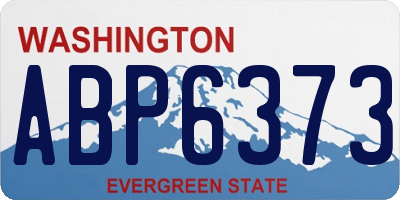 WA license plate ABP6373