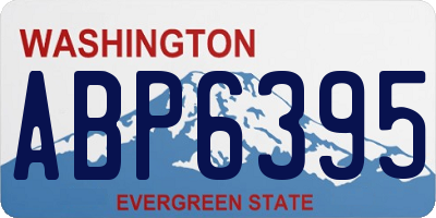 WA license plate ABP6395
