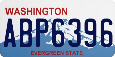 WA license plate ABP6396