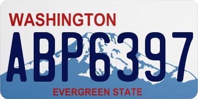 WA license plate ABP6397