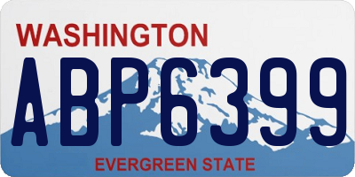 WA license plate ABP6399