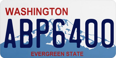 WA license plate ABP6400