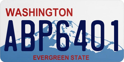 WA license plate ABP6401