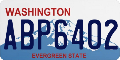 WA license plate ABP6402