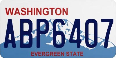 WA license plate ABP6407