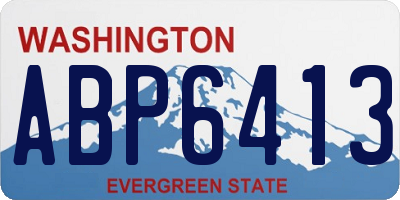 WA license plate ABP6413