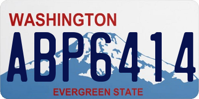 WA license plate ABP6414