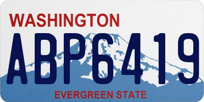 WA license plate ABP6419