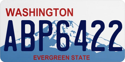 WA license plate ABP6422