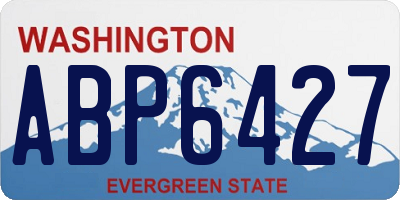 WA license plate ABP6427
