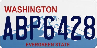 WA license plate ABP6428