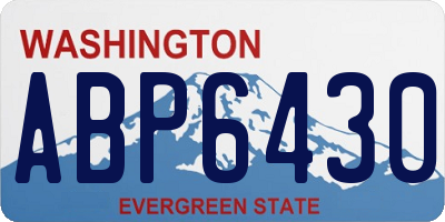 WA license plate ABP6430