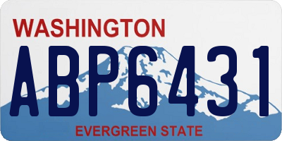 WA license plate ABP6431