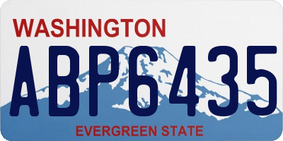 WA license plate ABP6435