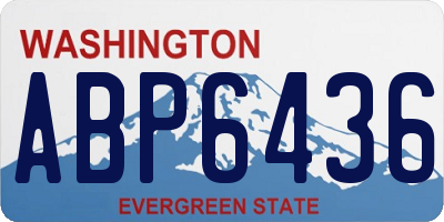 WA license plate ABP6436