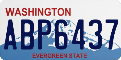 WA license plate ABP6437