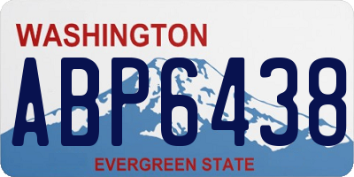 WA license plate ABP6438