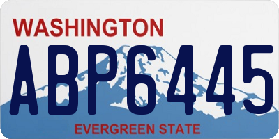 WA license plate ABP6445