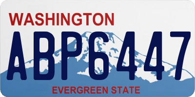 WA license plate ABP6447