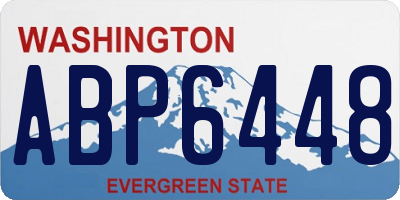 WA license plate ABP6448
