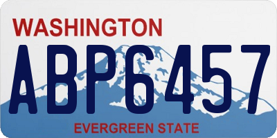 WA license plate ABP6457