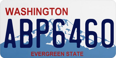WA license plate ABP6460