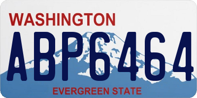 WA license plate ABP6464
