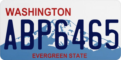 WA license plate ABP6465