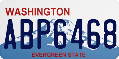 WA license plate ABP6468